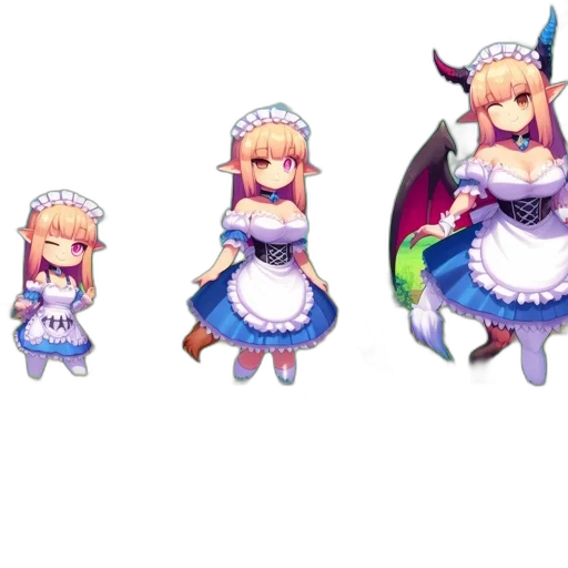 dragon, staff, dress, pixel art transparent PNG cut-out