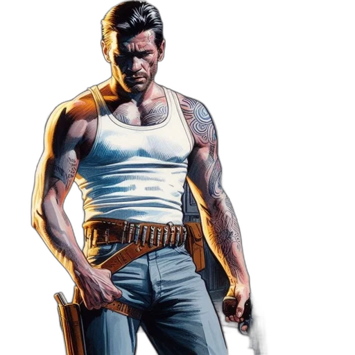comic book art, concept art, cyberpunk, photorealistic transparent PNG cut-out