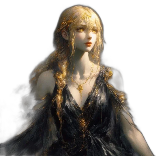 dress, face, fantasy art, concept art transparent PNG cut-out