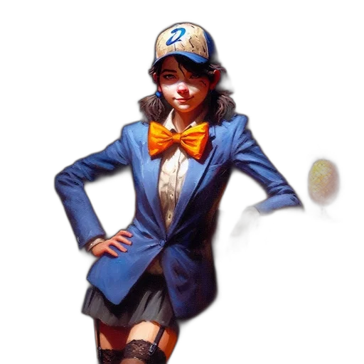 staff, hat, dress, concept art transparent PNG cut-out