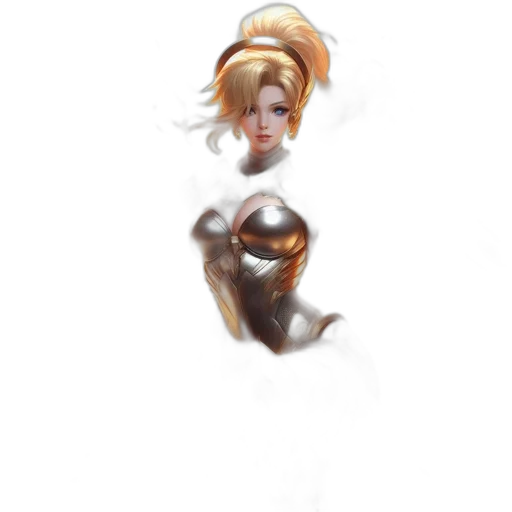 face, hair, staff, crown transparent PNG cut-out