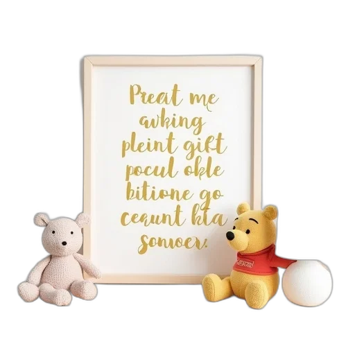 winnie, pooh, nursery, decor transparent PNG cut-out