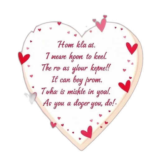 cute, easy, valentine, poem transparent PNG cut-out