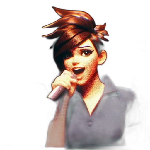staff, face, hair, 3d render transparent PNG cut-out