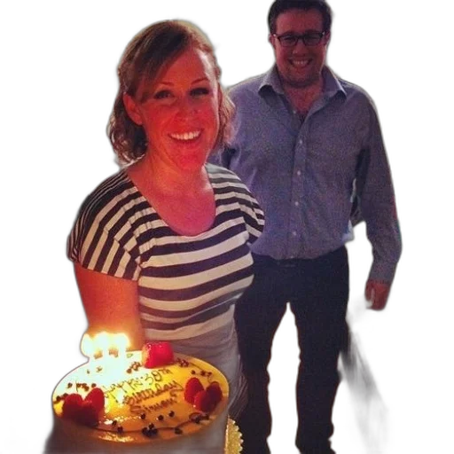 staff, woman, striped, shirt transparent PNG cut-out