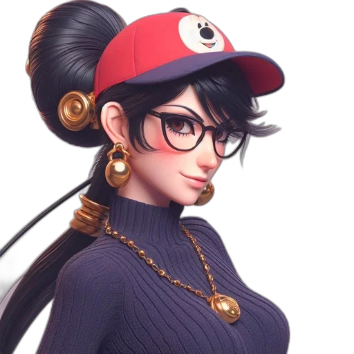 hat, dress, staff, face transparent PNG cut-out