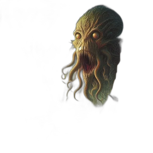 creature, mask, hair, face transparent PNG cut-out
