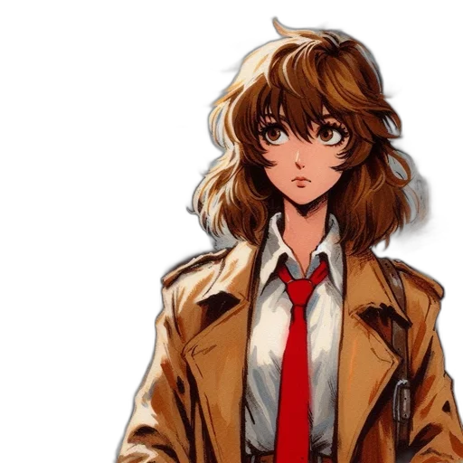 jacket, face, anime, pixel art transparent PNG cut-out