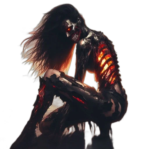 jacket, mask, creature, hair transparent PNG cut-out