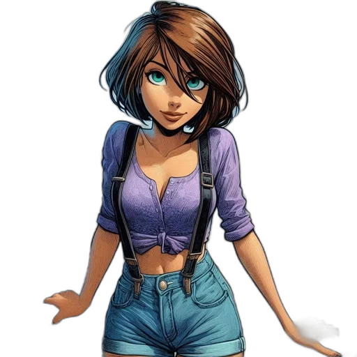 dress, jacket, staff, face transparent PNG cut-out