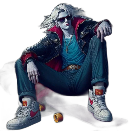 jacket, concept art, fantasy art, cyberpunk transparent PNG cut-out