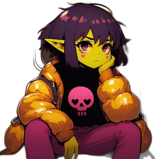jacket, creature, staff, animal transparent PNG cut-out