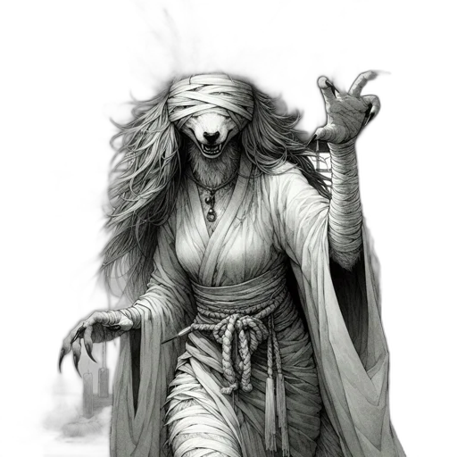 mask, staff, creature, face transparent PNG cut-out