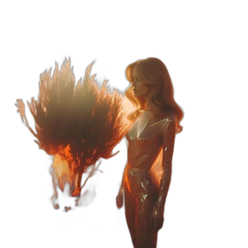 hair, dress, creature, mask transparent PNG cut-out