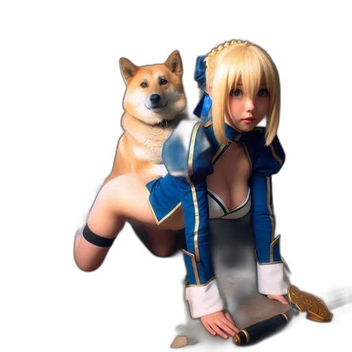 animal, staff, jacket, weapon transparent PNG cut-out