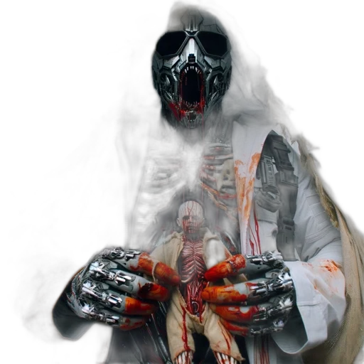 mask, jacket, creature, face transparent PNG cut-out