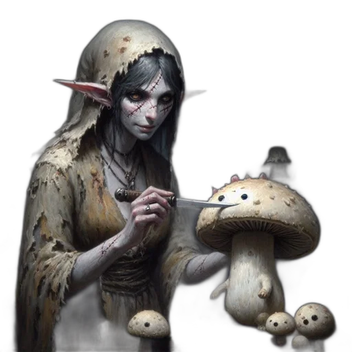 dragon, creature, staff, mask transparent PNG cut-out