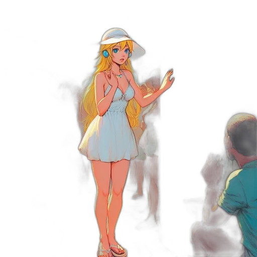 dress, staff, hat, concept art transparent PNG cut-out