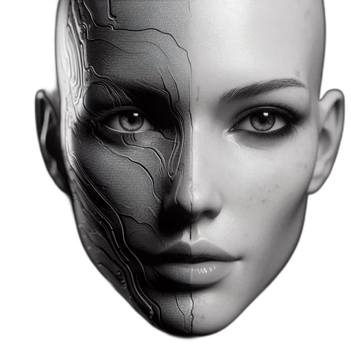 mask, face, robot, crown transparent PNG cut-out