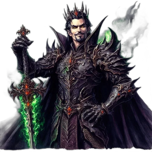staff, sword, dragon, fantasy art transparent PNG cut-out