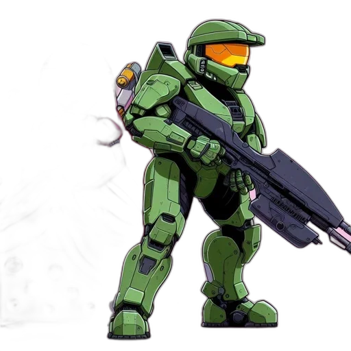 weapon, robot, concept art, 3d render transparent PNG cut-out