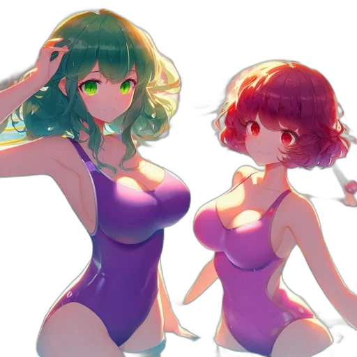 dress, anime, concept art, vaporwave transparent PNG cut-out