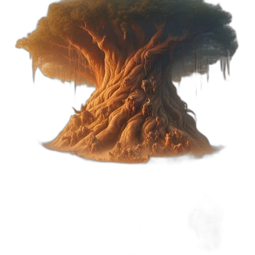 tree, hair, crown, creature transparent PNG cut-out