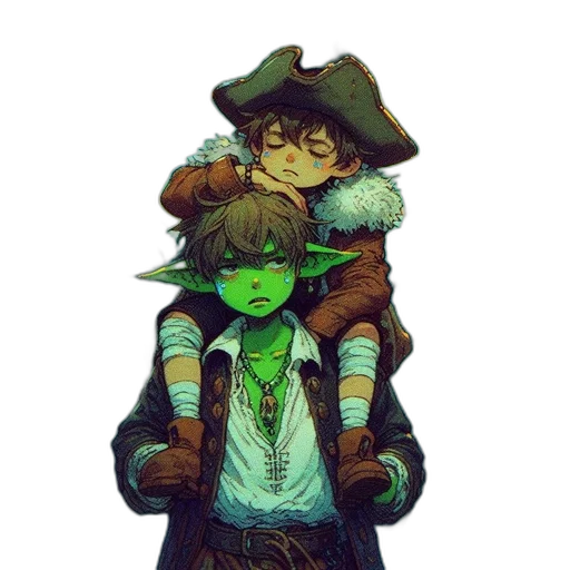 fantasy art, concept art, watercolor, pixel art transparent PNG cut-out