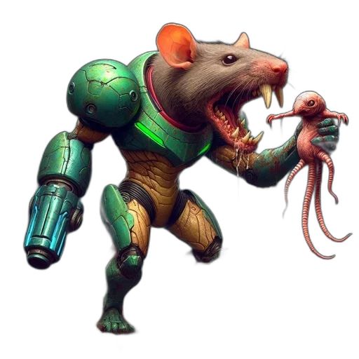 creature, animal, robot, staff transparent PNG cut-out