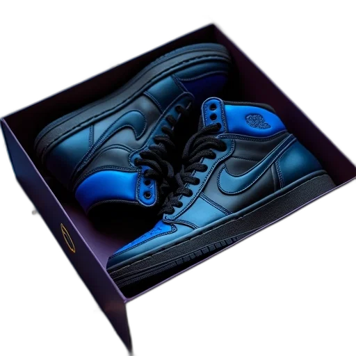 shoes, blue, pair, black transparent PNG cut-out