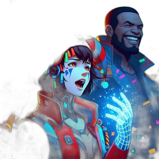 concept art, comic book art, cyberpunk, fantasy art transparent PNG cut-out