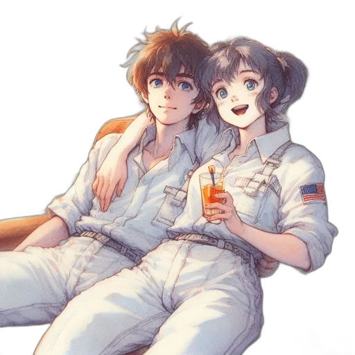 robot, bottle, vaporwave, anime transparent PNG cut-out