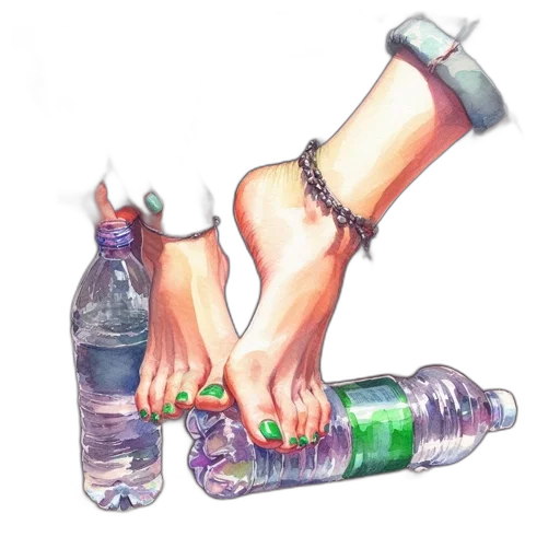 bottle, jewelry, weapon, vaporwave transparent PNG cut-out