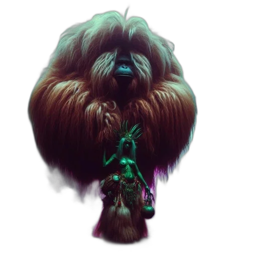 creature, animal, staff, hair transparent PNG cut-out
