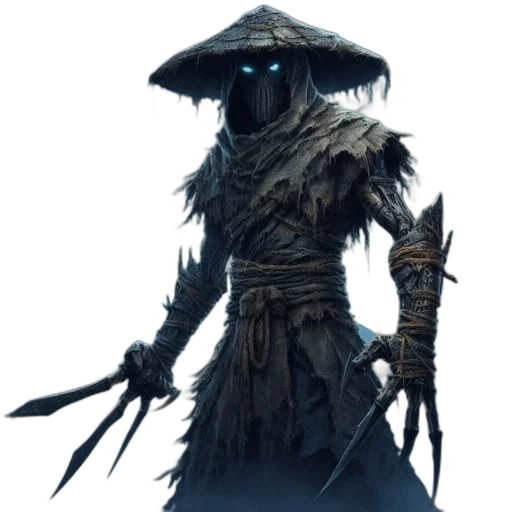 mask, staff, sword, hat transparent PNG cut-out