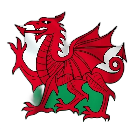dragon, staff, flag, wales transparent PNG cut-out