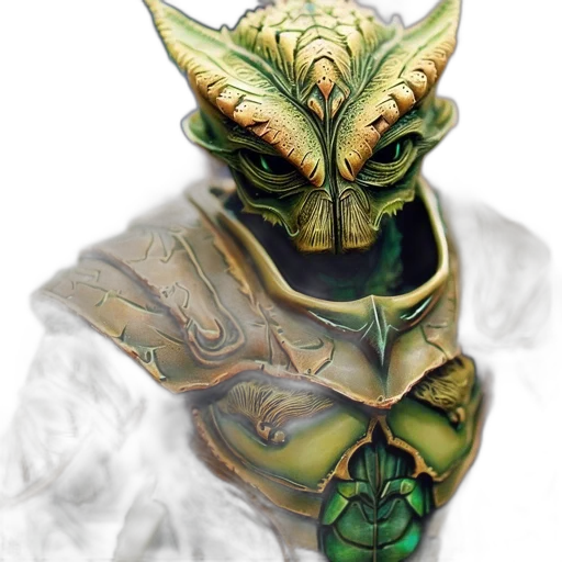 mask, staff, dragon, creature transparent PNG cut-out