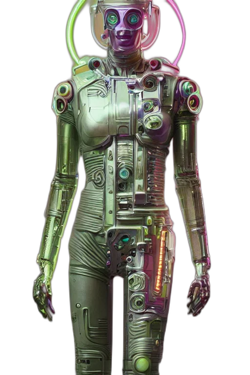 robot, jacket, dress, staff transparent PNG cut-out