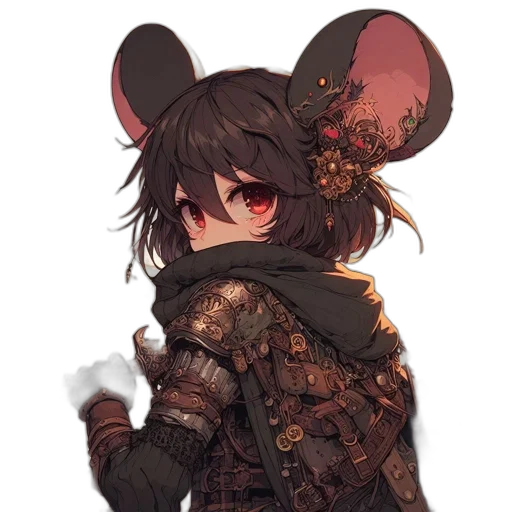 jacket, weapon, mask, staff transparent PNG cut-out