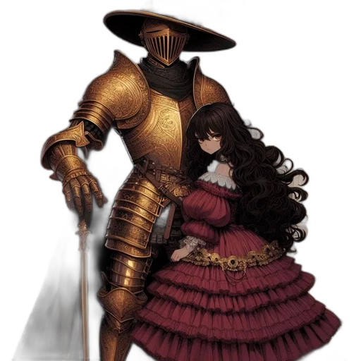 sword, weapon, robot, dress transparent PNG cut-out