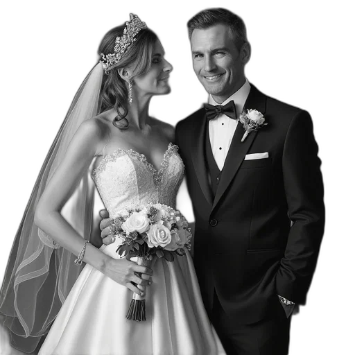 dress, photorealistic, 50th, anniversary transparent PNG cut-out