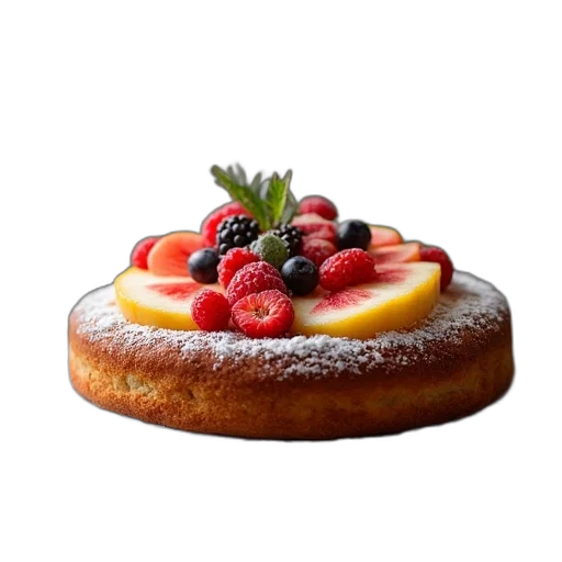 food, crown, photorealistic, 3d render transparent PNG cut-out