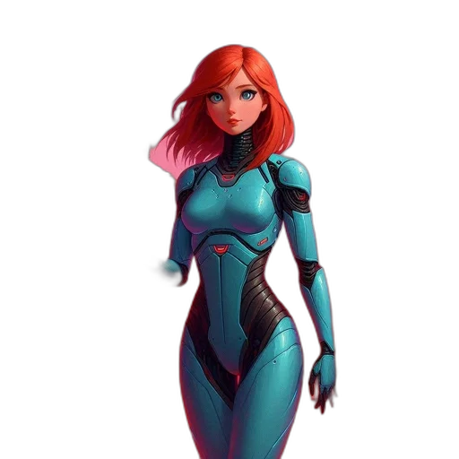 robot, dress, concept art, comic book art transparent PNG cut-out