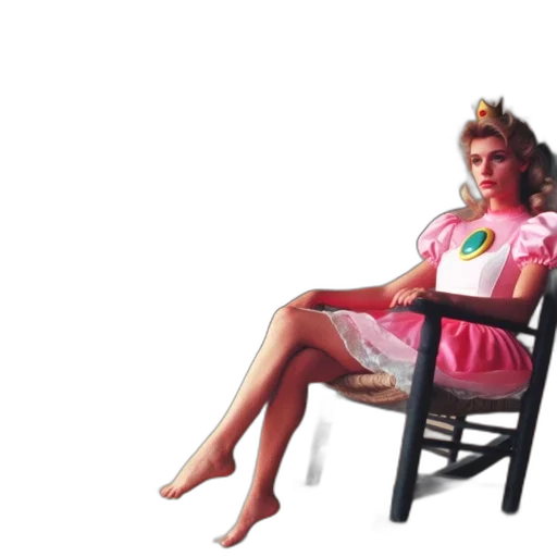 dress, furniture, crown, 3d render transparent PNG cut-out