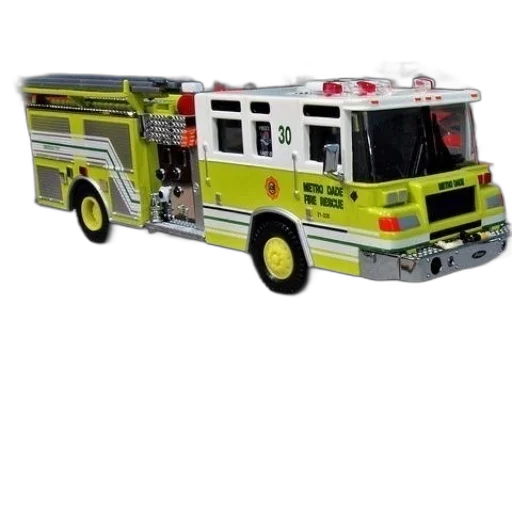 3d render, toy, fire, truck transparent PNG cut-out