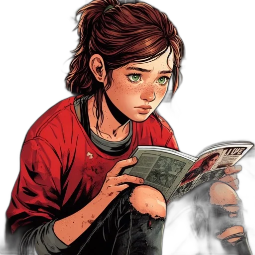 face, comic book art, concept art, cartoon transparent PNG cut-out