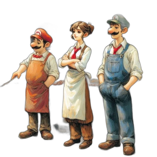 staff, food, concept art, pixel art transparent PNG cut-out