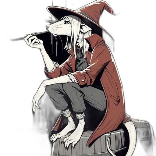 hat, mask, staff, jacket transparent PNG cut-out