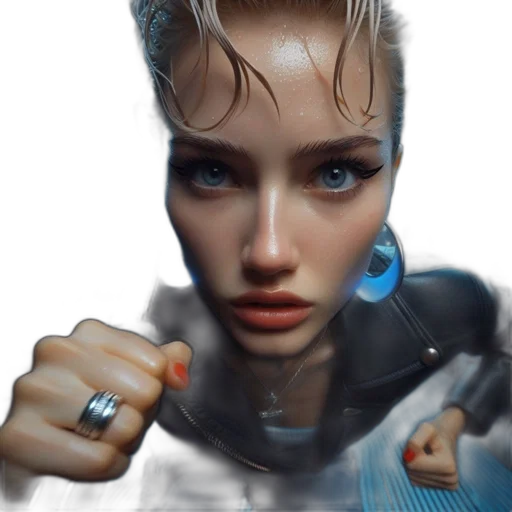 robot, face, jacket, jewelry transparent PNG cut-out