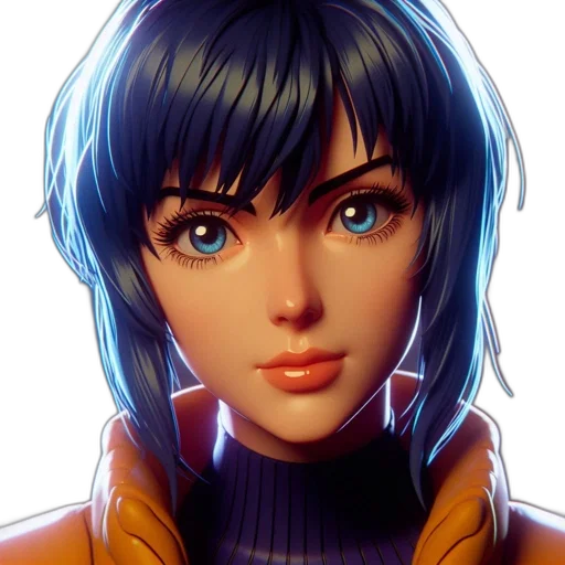 face, robot, jacket, anime transparent PNG cut-out